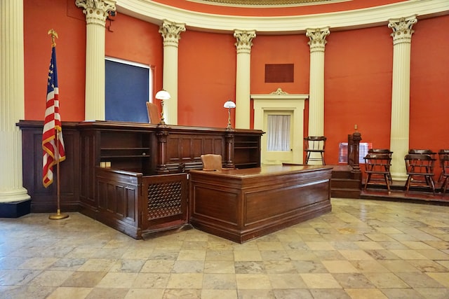 interior of courtroom